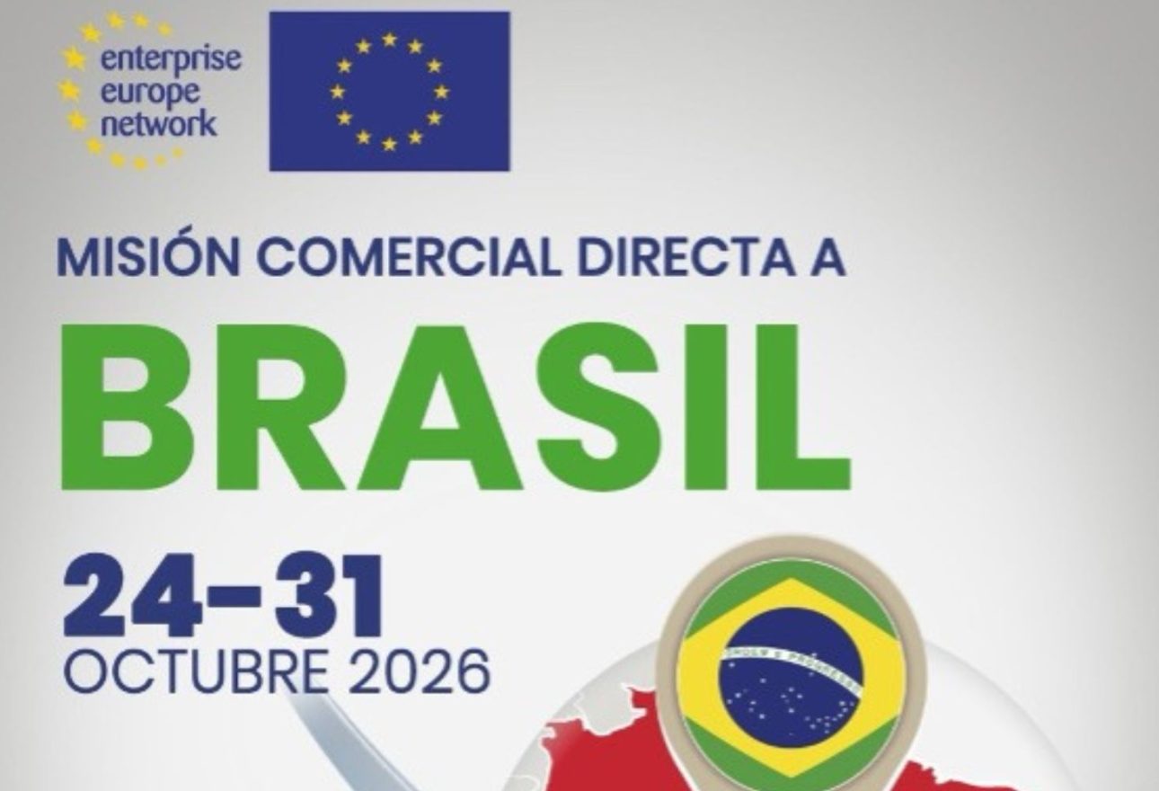 Cartel informativo de la Misión Comercial Directa a Brasil organizada por CECAM y el IPEX, del 24 al 31 de octubre de 2026.